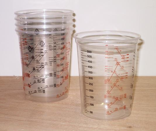 Cups for mixing and measuring epoxy